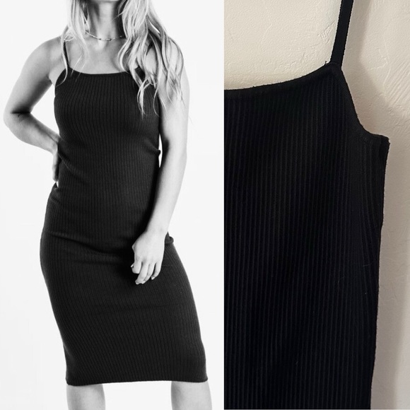 House of Harlow 1960 Dresses & Skirts - House of Harlow 1960 Black Ribbed Mini Dress